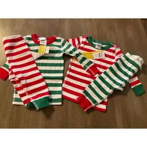 NWT Hanna Andersson Mix/Match Striped Christmas pajamas - size 75 (12-18m) LOT